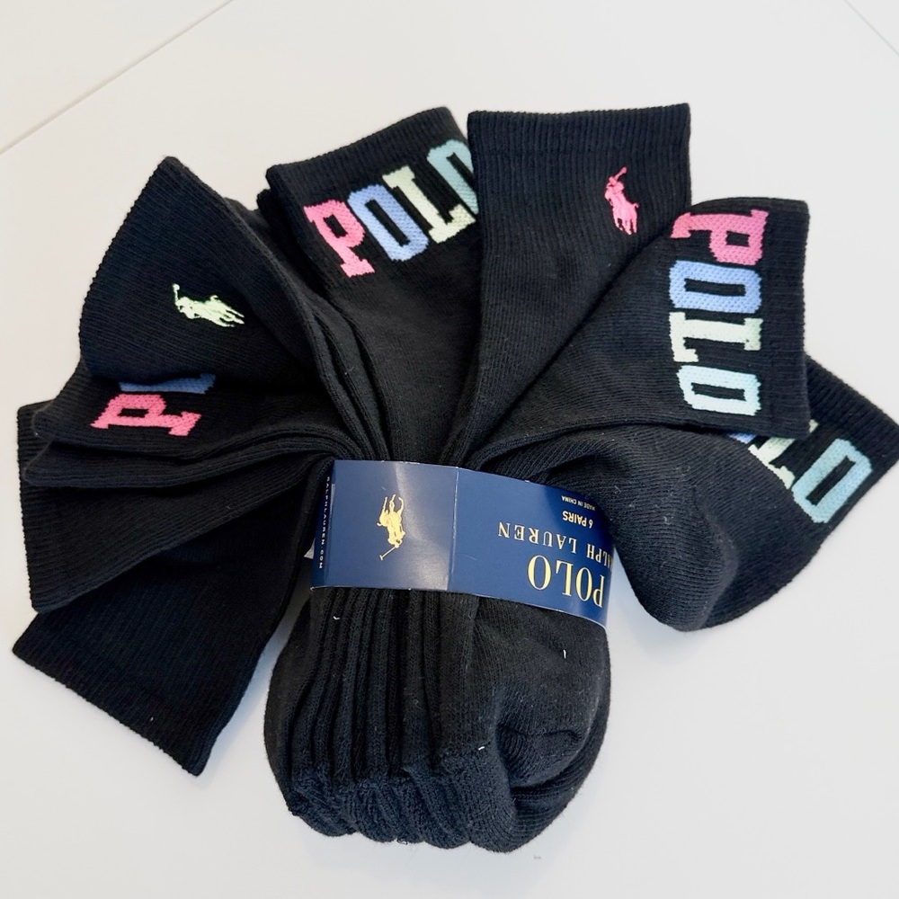 Polo Ralph Lauren Men`s Half Cushioned No Show Socks 6 Pack - Picture 2 of 6